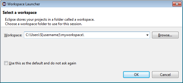 SW4STM32 Select Workspace