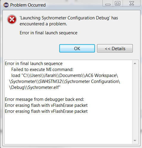 System Workbench Error