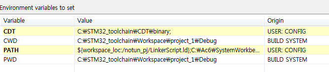 Variables Setting Path