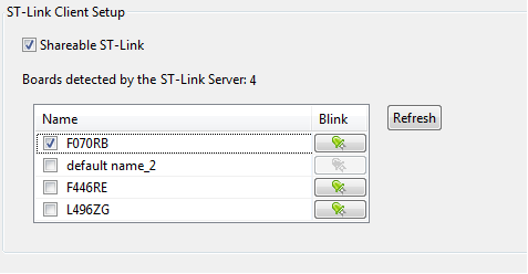 Debug DebugConfiguration DebuggerTab STLinkClientGroup