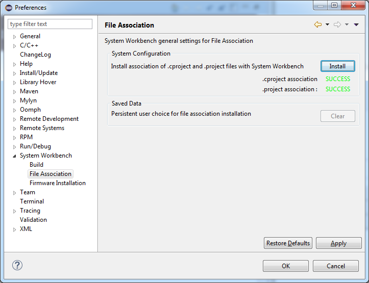 File Association Pref
