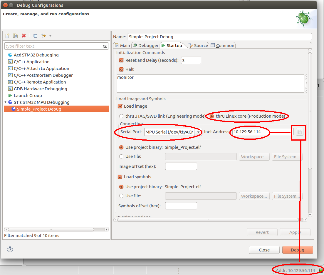 Debug DebugConfiguration StartupTab ProductionMode