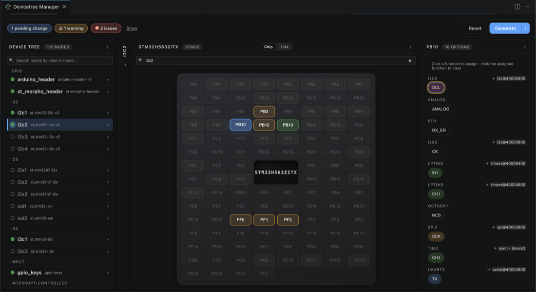 Assign SCL on PB10
