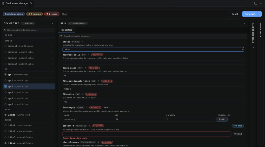 Enabled, pins missing